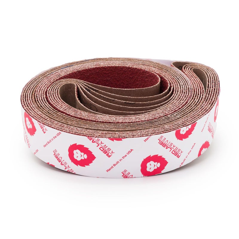 Red Label Abrasives 2 X 72 Inch 36 Grit Metal Grinding Ceramic Sanding Belts, Extra Long Life, 6 Pack - Image 1